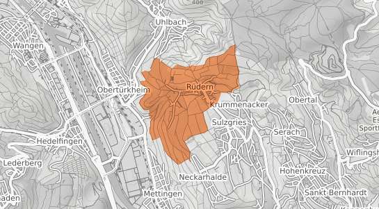 Mietspiegelkarte Esslingen am Neckar Rüdern